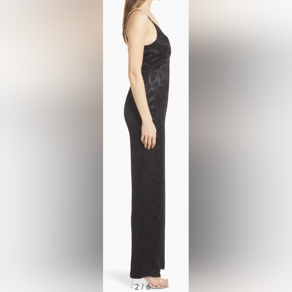 NSR Molli Jacquard Black Sleveless Jumpsuit Size Medium NWT - Picture 3 of 17